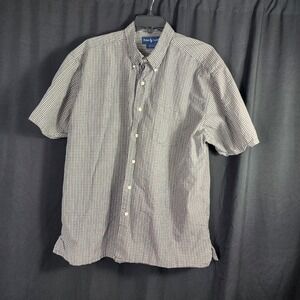 Ralph Lauren Men's Greggror Gingham Short Sleeve Button Down‎ Shirt XL